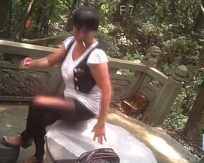 Chubby MILF Asian Prostitute Bareback Outdoors