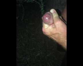 Out for a late night walk together and she helps me piss by pulling my foreskin back for me