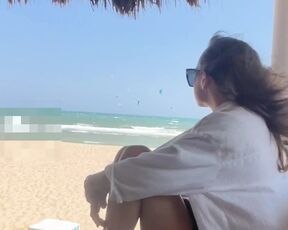 Me- Teen Girl From the Beach Makes a Food Fetish Right on Dick and Sucks with Moans, Blowjob POV