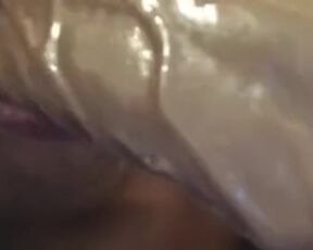 Sucking on my toy cock